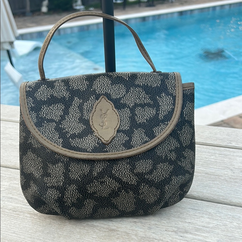 YSL VINTAGE  Black and Tan crossbody/handbag